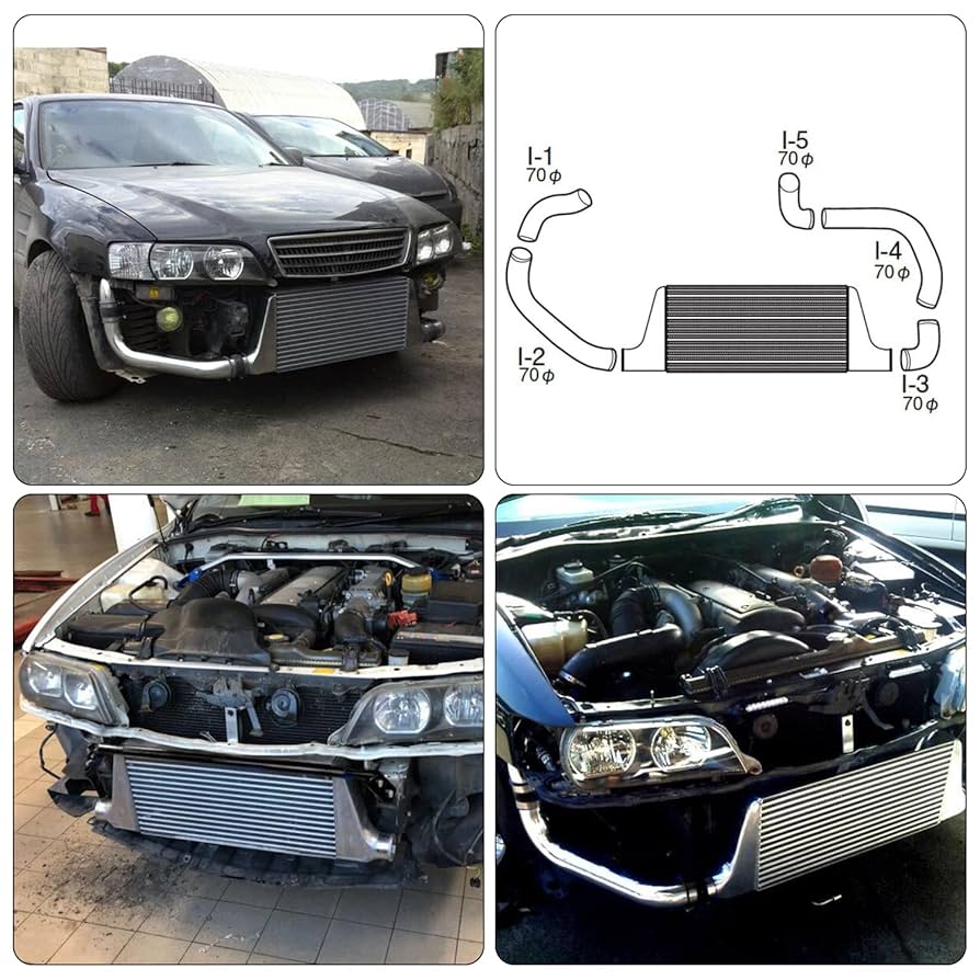 Amazon.com: PKSABB Turbo Intercooler kit polished compatile